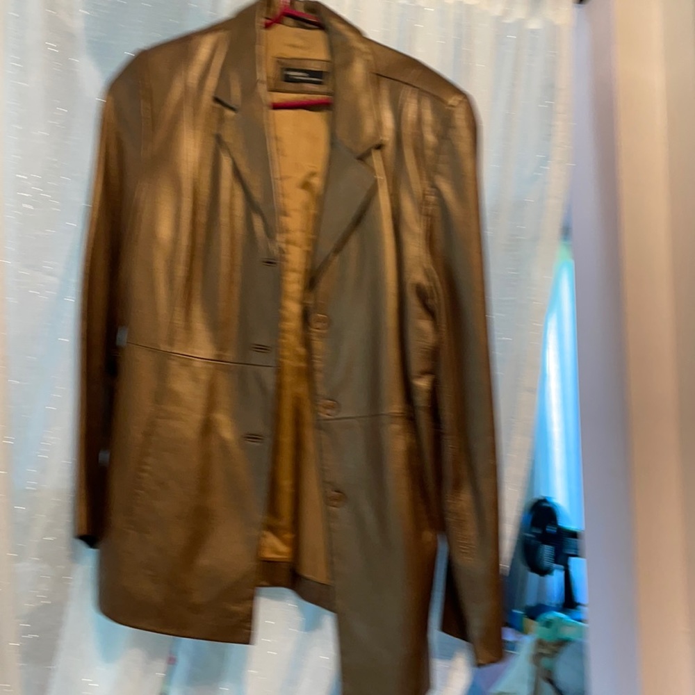 Bronze leather jacket